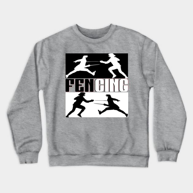 fencing sport Crewneck Sweatshirt by GuettoUnderClothing